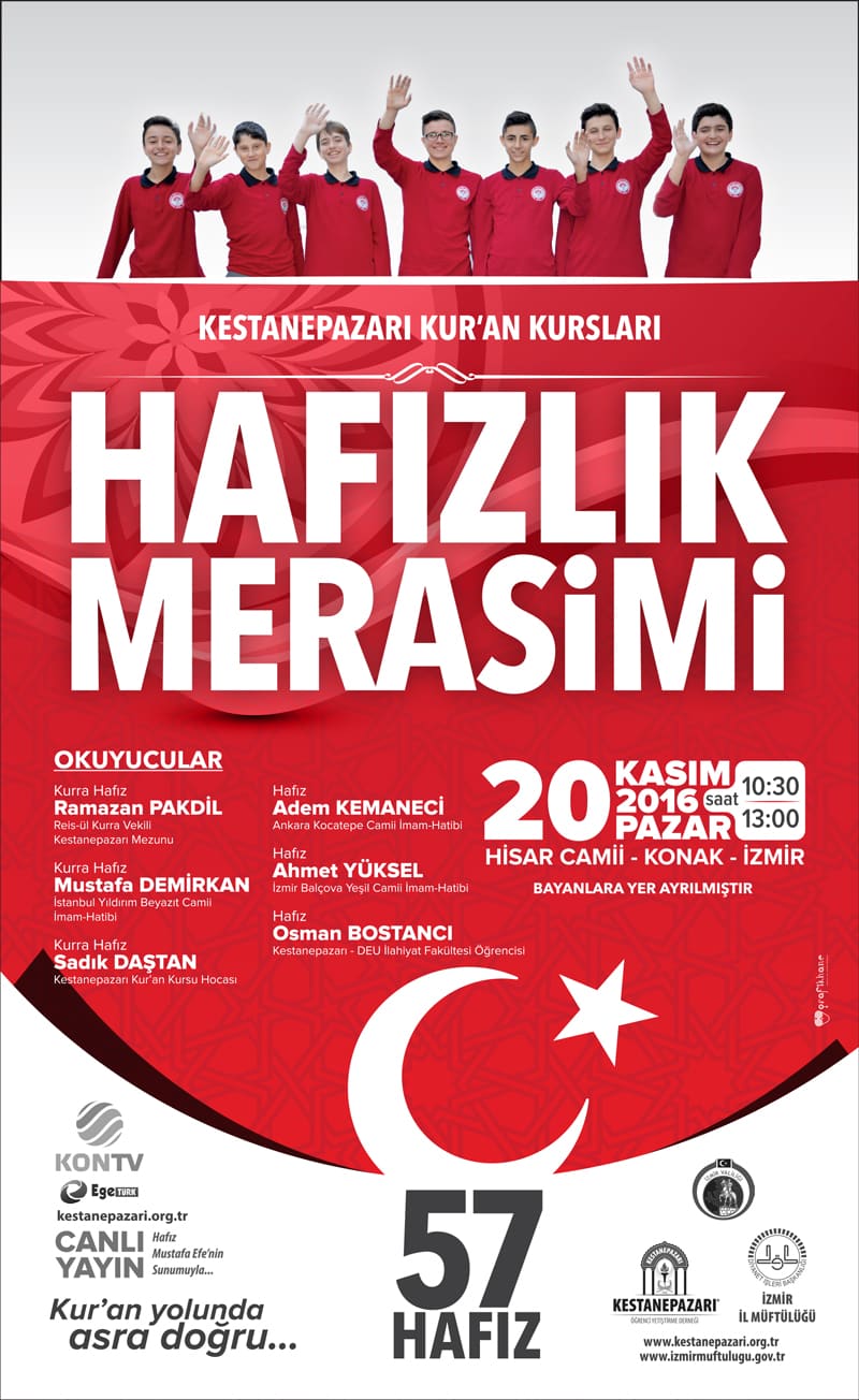 Kestanepazarı Hafızlık Merasimi - 20 Kasım 2016 Pazar